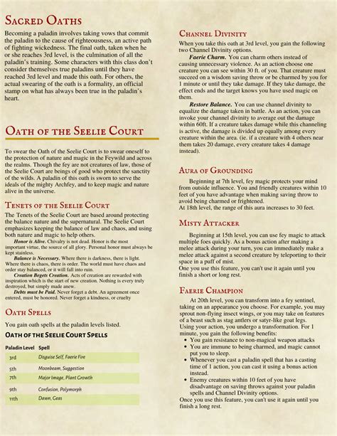 Yes, I am obsessed with the Feywild. Have some... - Homebrew For DnD 5e