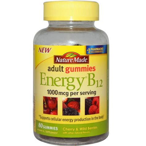 Energy B12 Adult Gummies Nature Made Vitamin B12 Supplement in ...