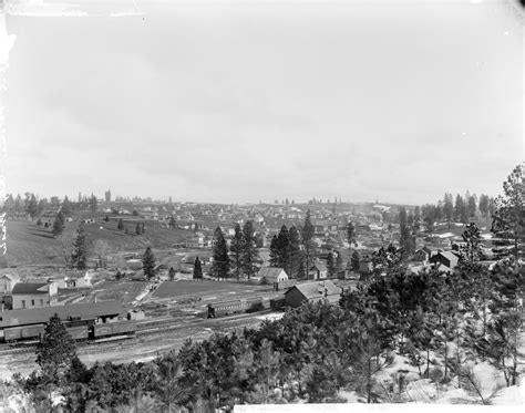 Palouse City, and 'Haynes Palace Studio' car in distance, Washington. | Montana History Portal