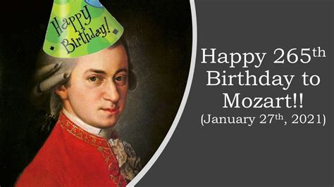 Happy Birthday Mozart 2021! Celebrate Mozart's 265th Birthday! Wolfgang ...