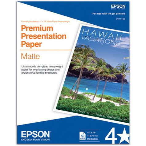 Epson Premium Presentation Paper Matte S041468 B&H Photo Video