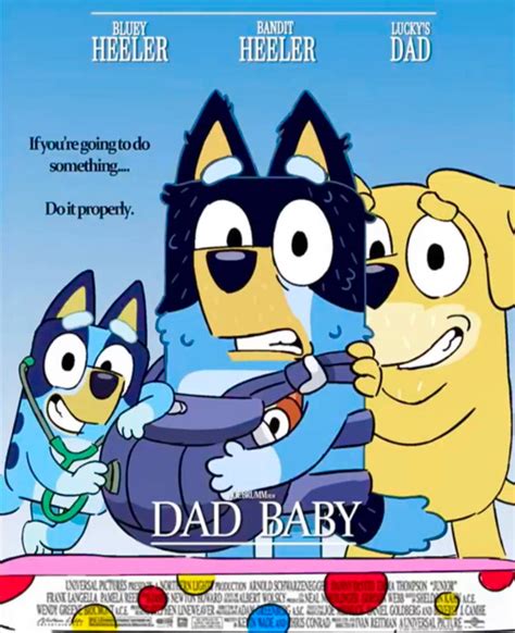 Bluey Dad Baby Poster by Yingcartoonman on DeviantArt