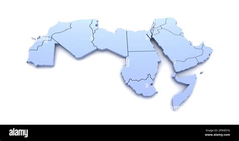 Arab countries map hi-res stock photography and images - Alamy