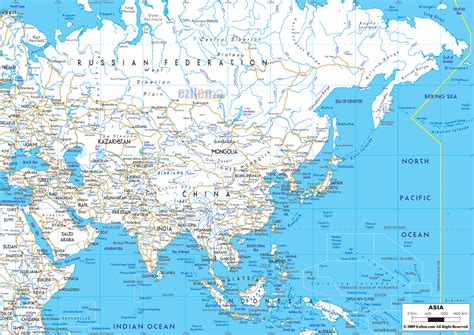 Clear Map Of Asia | Cities And Towns Map