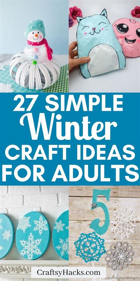 27 Winter Crafts for Adults | Fun winter crafts, Winter crafts, Winter ...