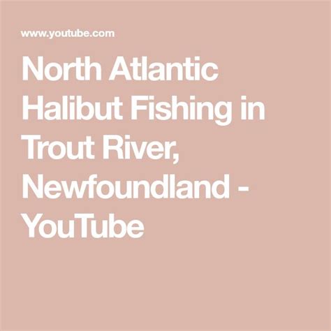 North Atlantic Halibut Fishing in Trout River, Newfoundland - YouTube | Halibut fishing, Halibut ...