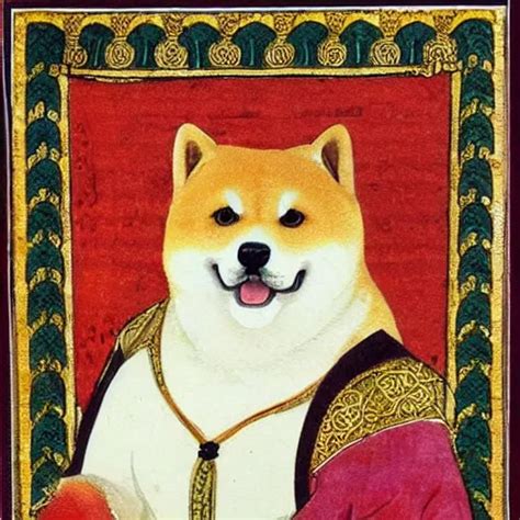 fat shiba inu dog prince in ornate robes with a cheeky | Stable ...