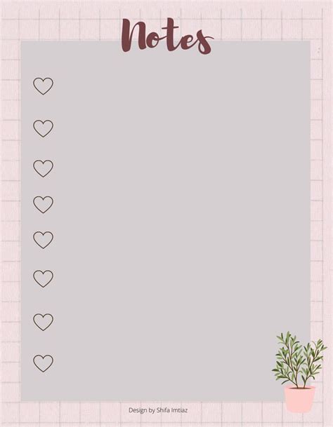 Cute Notepad Template | Bullet journal lettering ideas, Note pad design, Cute notes