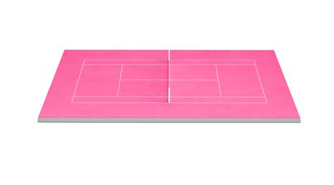 Pastel pink color tennis court, minimalistic 3d tennis Sports ground 3d ...