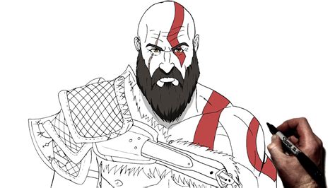 Kratos From God Of War Drawing By Lethalchris God Of War Drawings | Porn Sex Picture