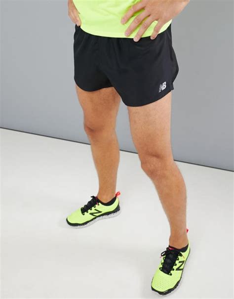 New Balance Running Accelerate 3 inch split shorts in black | ASOS