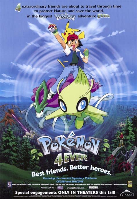 Pokemon 4ever 11x17 Movie Poster (2002) | Pokemon movies, Pokemon, Best ...