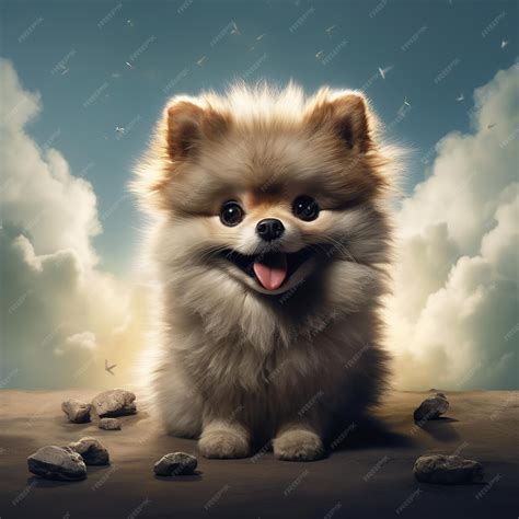 Premium AI Image | illustration of cartoon pomeranian animation ...