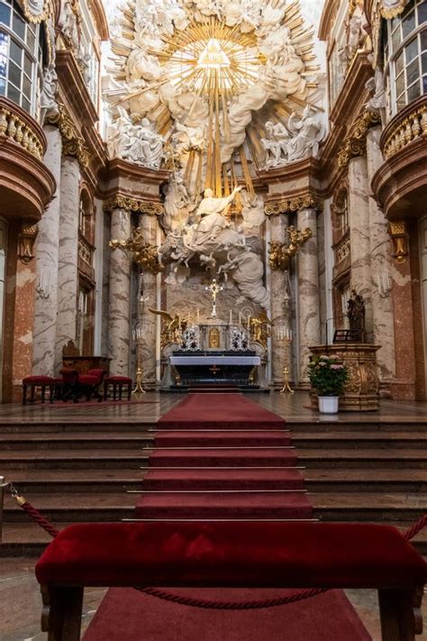 Karlskirche Interior, Vienna, Austria Stock Image - Image of baroque, molding: 123771875