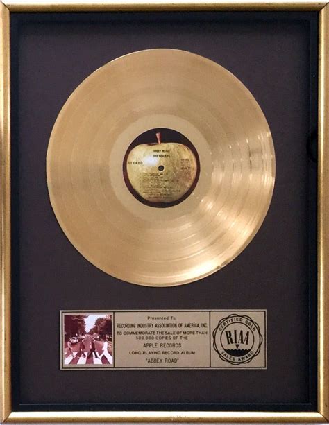 The Beatles – Abbey Road RIAA Gold Record Award Presented To The RIAA ...