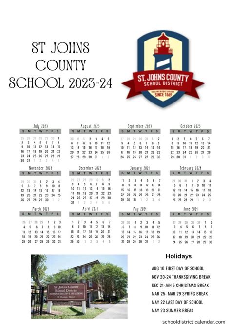 St Johns County School Calendar Holidays 2023-2024