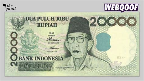 Fact-check | The Current 20,000 Indonesian Rupiah Note Doesn't Bear ...