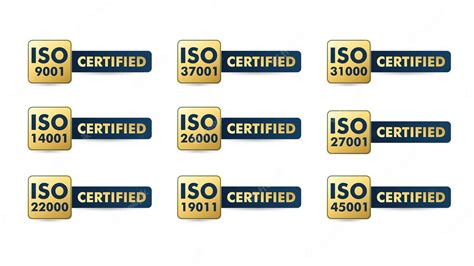 Premium Vector | Set of iso certification stamp and labels quality ...