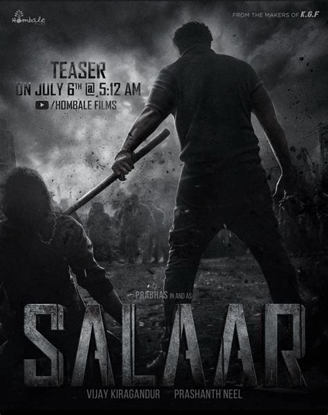 Teaser of the movie "Salaar" starring Prabhas, Sruthi Hasan,Jagapati Babu and Prithviraj ...