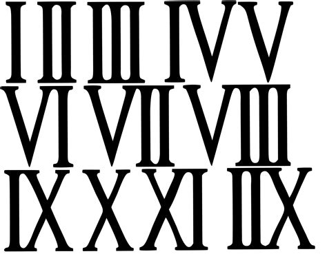 Roman Numerals SVG Digital File for Clocks Crafts Signs - Etsy