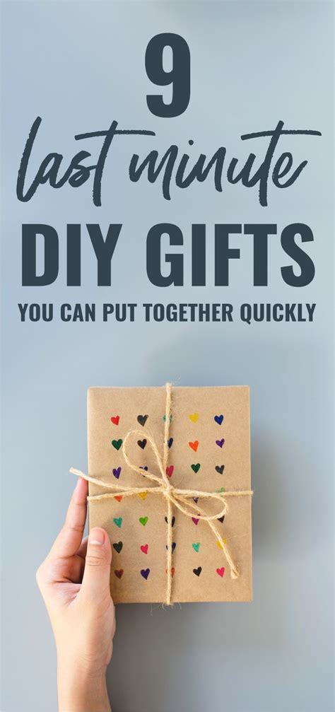 9 Last Minute DIY Gifts | Diy gifts, Quick diy gifts, Diy gifts last minute