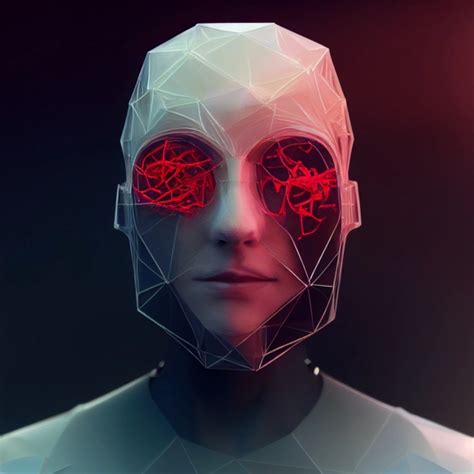 digital biological mask, polygonal pieces, futuristic | Midjourney ...