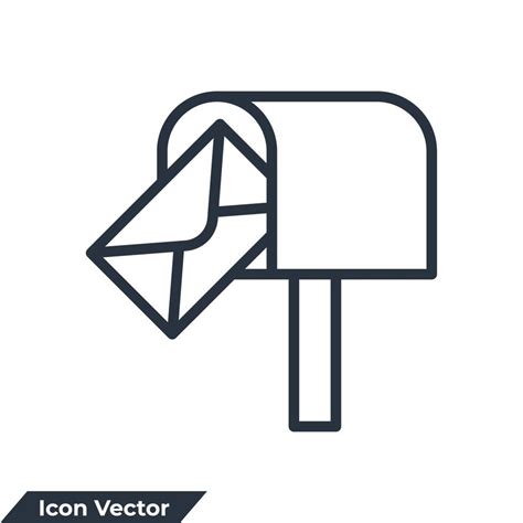 Mail box icon logo vector illustration. Postal box symbol template for ...