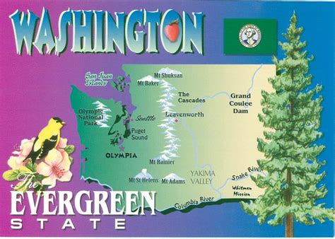 Washington Evergreen State Map - FOR TRADE | Flickr - Photo Sharing!