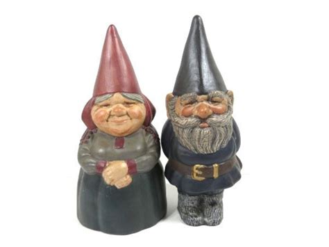 Vintage David the Gnome and Lisa Figurine Set - Etsy