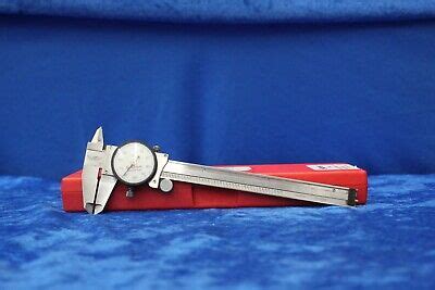 Starrett (120A-6) Dial Caliper 0-6" Range Stainless Steel White Face w ...