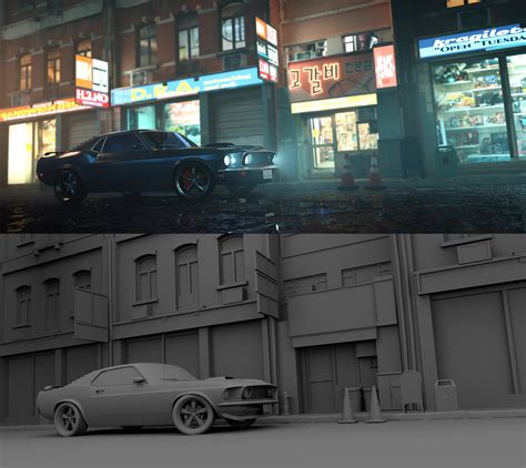 ArtStation - Boss of streets Boss 429 Mustang