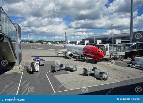 The Oslo Lufthavn Airport Gardermoen (OSL) Editorial Stock Photo - Image of transport, cheap ...