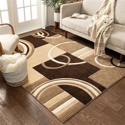 Winston Porter Ruby Abstract Brown/Beige Area Rug & Reviews | Wayfair