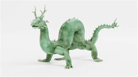 3D Chinese Dragon Jade Statue Model - TurboSquid 1996165