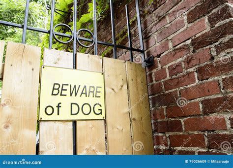 Dangerous Dog Sign stock image. Image of caution, protection - 79026609