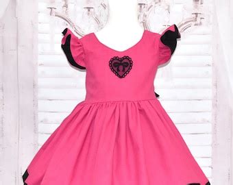 Pink and Black Bow Dress - Etsy