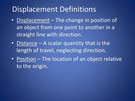 PPT - Displacement and Velocity PowerPoint Presentation, free download ...