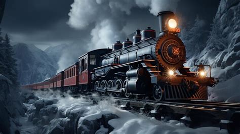 Premium AI Image | 3d photo of a train wallpaper