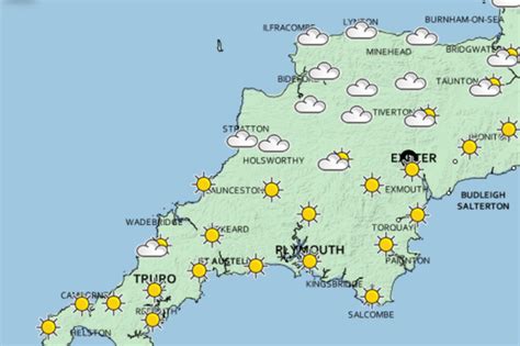 Devon weather forecast for Sunday as north and south coasts battle for sunshine - Devon Live