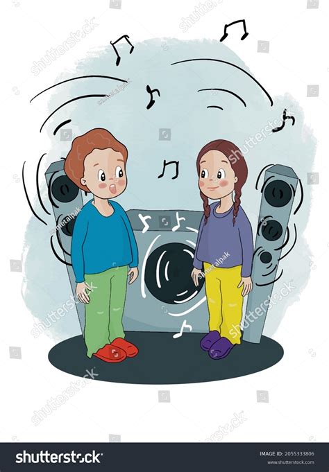 Boy Talking Noisy Environment Stock Vector (Royalty Free) 2055333806 | Shutterstock