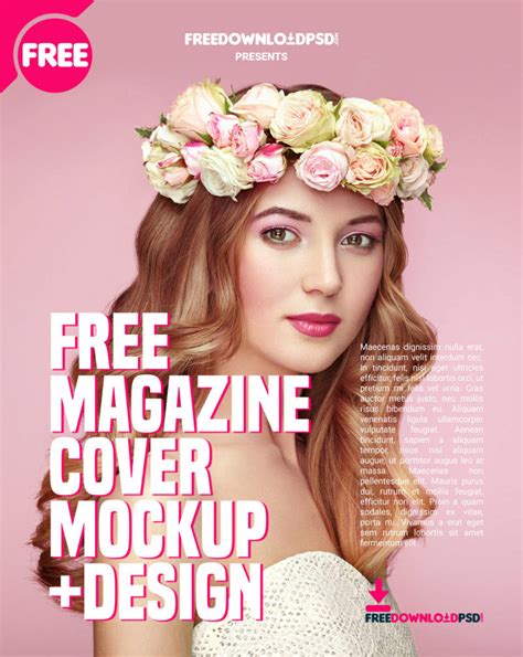 Free Magazine Cover mockup +design | FreedownloadPSD.com