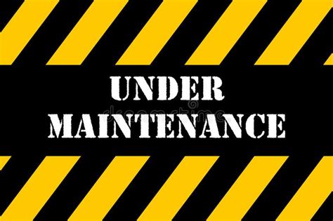 Under Maintenance Banner. Industrial design of Under maintenance sign ...