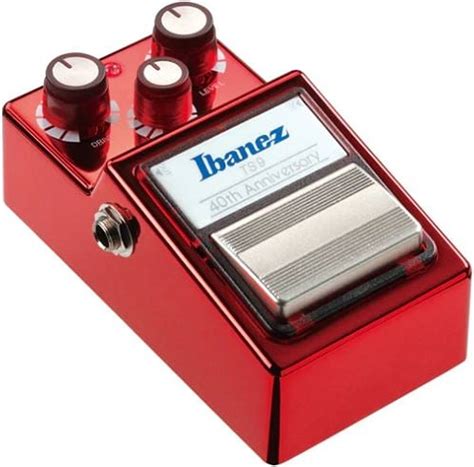 Ibanez TS9 Tube Screamer Overdrive Pedal, 3 Simple Controls, Growling Overdrive, Red Translucent ...