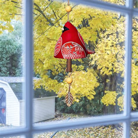 Cardinal Bird Song Ceramic Bell