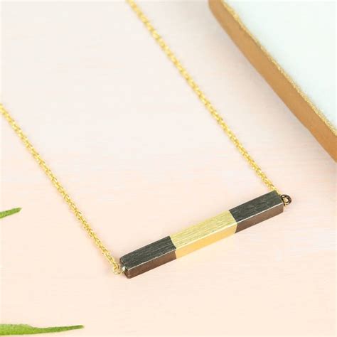 dipped horizontal bar necklace by lisa angel | notonthehighstreet.com