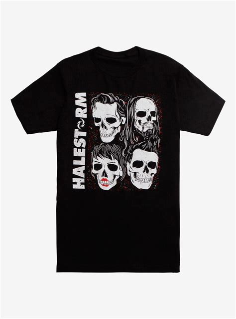 Halestorm Band Skulls T-Shirt in 2020 | Halestorm, Skull tshirt, Skull