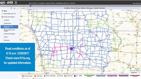 Iowa 511 Road Conditions Map - United States Map