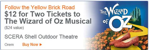 Wizard of Oz at The Scera - $12 For 2 Tickets - Coupons 4 Utah