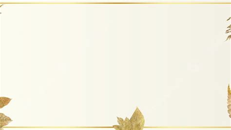 Golden Border Leaves Leaf Simple Powerpoint Background For Free ...