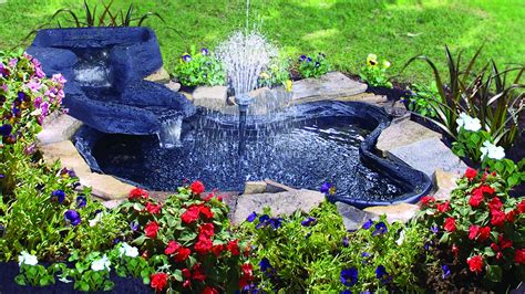 Algreen Folding Pond Kit with Streamlet Watercourse, 105-Gallon | Small backyard ponds, Ponds ...